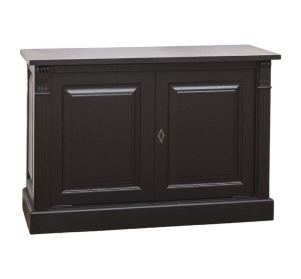 landelijk dressoir met 2 deuren. gemaakt van massief hout in de kleur zwart. kan op maat gemaakt worden. Villa Laura.