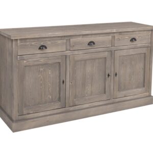 Landelijk dressoir met 3 lades en deuren. gemaakt van massief hout in de kleur antraciet grey washing. kan op maat gemaakt worden. Villa Laura