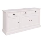 Landelijk dressoir met 3 lades en deuren. gemaakt van massief hout in de kleur wit. kan op maat gemaakt worden. Villa Laura