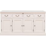 landelijk dressoir met lades, deuren uitschuifbare plank voor veel opbergruimte. Gemaakt van massief hout in de kleur wit. Het kan op maat gemaakt worden. Villa Laura