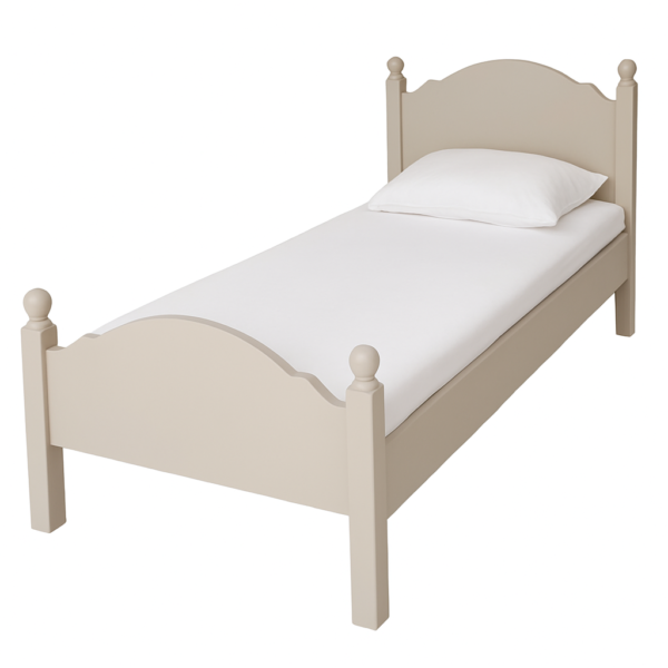 Landelijke, klassieke, extravagante kinderbed. Gemaakt van massief hout eiken in de kleur wit. Het bed kan op verschillende manieren geverfd worden in verschillende kleuren en kan op maat gemaakt worden. Villa Laura