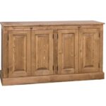 landelijk dressoir met 2 uitschuifbare planken. gemaakt van massief hout in de kleur naturel warm bruin. kan op maat gemaakt worden. Villa Laura