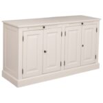 landelijk dressoir met 2 uitschuifbare planken. gemaakt van massief hout in de kleur wit. kan op maat gemaakt worden. Villa Laura