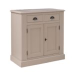 Landelijk dressoir met 2 lades en 2 deuren gemaakt van massief hout in de kleur zand beige. kan op maat gemaakt worden. Villa Laura
