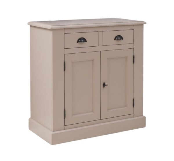 Landelijk dressoir met 2 lades en 2 deuren gemaakt van massief hout in de kleur zand beige. kan op maat gemaakt worden. Villa Laura