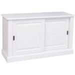 landelijk klassiek dressoir met schuifdeuren voor veel opbergruimte. Gemaakt van massief hout in de kleur wit. Het kan op maat gemaakt worden. Villa Laura