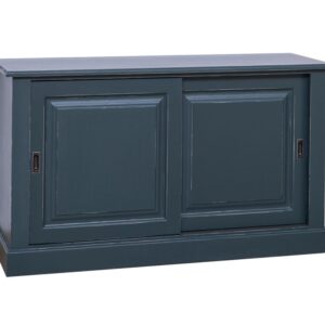 landelijk klassiek dressoir met schuifdeuren voor veel opbergruimte. Gemaakt van massief hout in de kleur donker blauw vintagelook. Het kan op maat gemaakt worden. Villa Laura