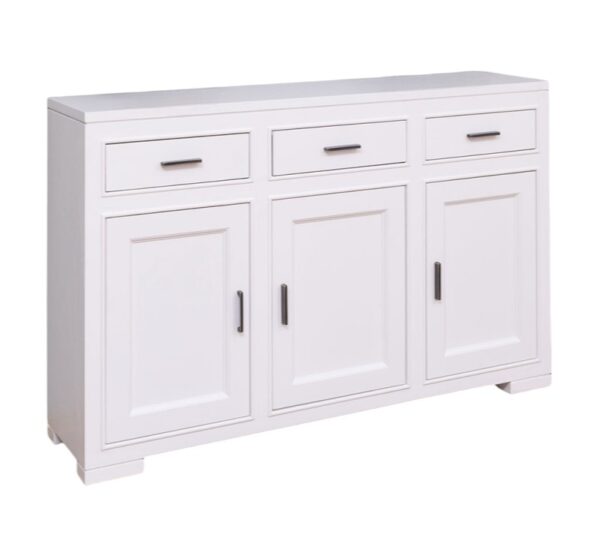 landelijk dressoir met 3 lades en 3 deuren. gemaakt van massief hout in de kleur wit. kan op maat gemaakt worden. Villa Laura.