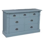 landelijk, klassiek, extravagante ladekast. het heeft 7 lades voor veel opbergruimte. Gemaakt van massief hout in de kleur blauw. Het kan op maat gemaakt worden. Villa Laura