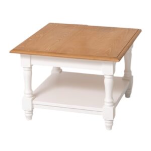 Landelijk houten salontafel met onderblad Tilburg -  65x65 cm (PS710)