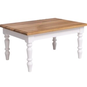 Landelijk houten salontafel Ede met gedraaide poten - 90x65 cm (PS713)