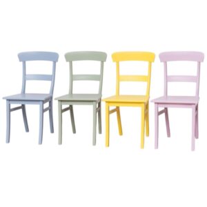 Houten provence bistrostoel/eetkamerstoel - diverse kleuren (PS662)