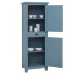 Landelijke opbergkast in de kleur donker blauw