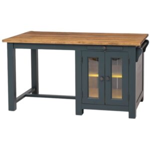 Landelijk houten kookeiland/keukenblok met bar en kastje (PS682)