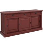 landelijk dressoir met 3 lades en 3 uitschuifbare deuren. gemaakt van massief hout in de kleur kastanje roodbruin. kan op maat gemaakt worden. Villa Laura