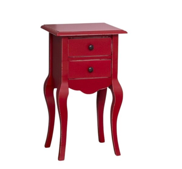 Landelijke plantentafel/zuil/ladekast/nachtkastje met twee lades. Gemaakt van massief eiken hout in de kleur blauwgrijs. Het meubel kan op verschillende manieren geverfd worden in verschillende kleuren en kan op maat gemaakt worden. Villa Laura
