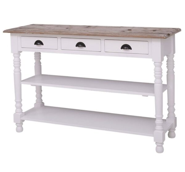 Gemaakt van massief hout in de kleur wit. De kast kan op verschillende manieren geverfd worden in verschillende kleuren en kan op maat gemaakt worden. Villa Laura