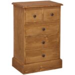 landelijke, klassieke, extravagante nachtkastje met veel laadjes voor opbergruimte. Gemaakt van massief hout eiken in de kleur warm bruin. Het kan op maat gemaakt worden.