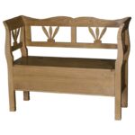Landelijke, klassieke, extravagante houten bankje met opbergruimte. Gemaakt van massief hout eiken in de kleur eiken bruin. Het bankje kan op verschillende manieren geverfd worden in verschillende kleuren en kan op maat gemaakt worden. Villa Laura