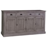 landelijk dressoir met 4 lades en 4 deuren. gemaakt van massief hout in de kleur antraciet. kan op maat gemaakt worden. Villa Laura