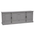 landelijk dressoir met 4 deuren. gemaakt van massief hout in de kleur ijsgrijs met een wit blad. kan op maat gemaakt worden. Villa Laura