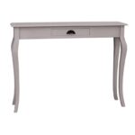 Brocante Sidetable met in het midden één lade. Gemaakt van massief hout in de kleur white wash, beige, zand . De lade gaat open door middel van een komgreep. De kast kan op verschillende manieren geverfd worden in verschillende kleuren en kan op maat gemaakt worden. Villa Laura