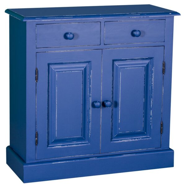 landelijk dressoir met 2 lades en deuren. gemaakt van massief hout in de kleur nacht blauw vintagelook. kan op maat gemaakt worden. Villa Laura