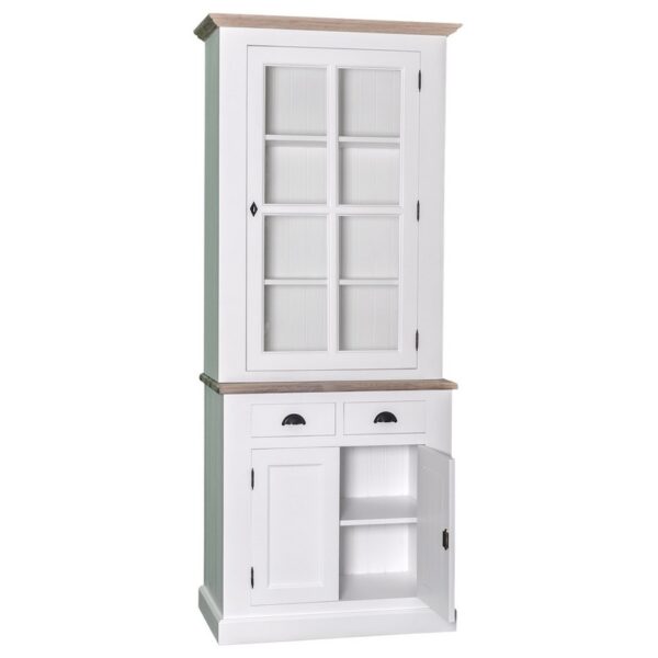 Landelijk buffetkast met deuren en lades. Gemaakt van massief eiken hout in de kleur wit. Het meubel kan op verschillende manieren geverfd worden in verschillende kleuren en kan op maat gemaakt worden. Villa Laura