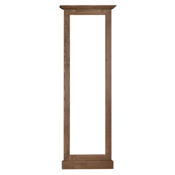 Landelijke langwerpige spiegel met houten lijst. Gemaakt van massief eiken hout in de kleur naturel. Het meubel kan op verschillende manieren geverfd worden in verschillende kleuren en kan op maat gemaakt worden. Villa Laura