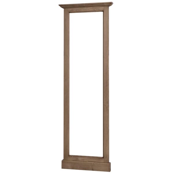 Landelijke langwerpige spiegel met houten lijst. Gemaakt van massief eiken hout in de kleur naturel bruin. Het meubel kan op verschillende manieren geverfd worden in verschillende kleuren en kan op maat gemaakt worden. Villa Laura