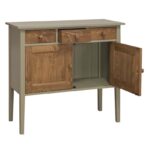 landelijke, moderne, extravargante dressoir/sidetable op hoge poten. het heeft lades en deuren voor veel opbergruimte. Gemaakt van massief hout eiken in de kleur brons met warm bruine lades en deuren. Het kan op maat gemaakt worden. Villa Laura