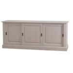 landelijk klassiek dressoir met 3 schuifdeuren voor veel opbergruimte. Gemaakt van massief hout in de kleur brons. Het kan op maat gemaakt worden. Villa Laura