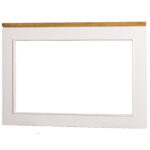 moderne houten spiegel gemaakt van eiken in de kleur wit