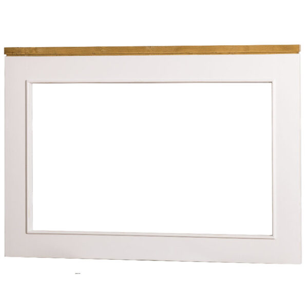 moderne houten spiegel gemaakt van eiken in de kleur wit