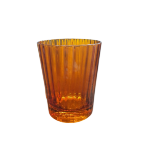 Glazen waxinelichthouder oranje