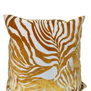 Sierkussen zebra 45x45 cm - geel