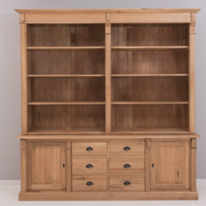 Eiken buffetkast met verstelbare planken - 223 cm of maatwerk (OPS295BAS/OPS294SUP)