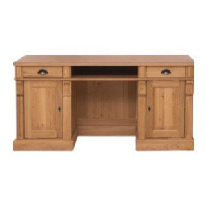 Eiken houten Engelse directeur bureau - gesloten achterkant - 160 cm of maatwerk (OPS605)