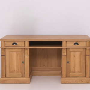 Eiken houten Engelse directeur bureau - gesloten achterkant - 160 cm of maatwerk (OPS605)