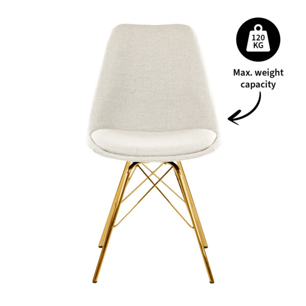 De Kick-kuipstoel Jens is de oude vertrouwde kuip in een ander jasje. De zitting van de kuip is bekleed met een katoenen textuurstof. En in combinatie met het gouden frame, geeft hij jouw interieur de luxe uitstraling die je zoekt. Helemaal Kick! Verkrijgbaar in meerdere kleuren dus mix and match voor het ultieme resultaat! Villa Laura