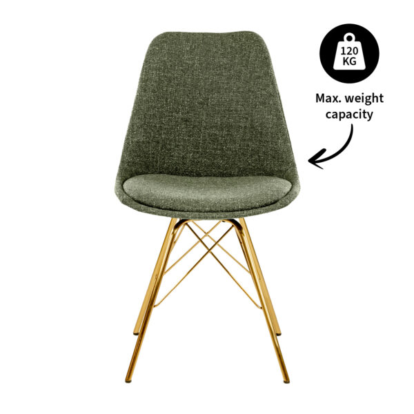 De Kick-kuipstoel Jens is de oude vertrouwde kuip in een ander jasje. De zitting van de kuip is bekleed met een katoenen textuurstof. En in combinatie met het gouden frame, geeft hij jouw interieur de luxe uitstraling die je zoekt. Helemaal Kick! Verkrijgbaar in meerdere kleuren dus mix and match voor het ultieme resultaat! Villa Laura