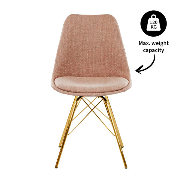 De Kick-kuipstoel Jens is de oude vertrouwde kuip in een ander jasje. De zitting van de kuip is bekleed met een katoenen textuurstof. En in combinatie met het gouden frame, geeft hij jouw interieur de luxe uitstraling die je zoekt. Helemaal Kick! Verkrijgbaar in meerdere kleuren dus mix and match voor het ultieme resultaat! Villa Laura
