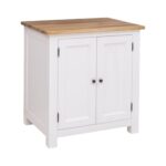 Landelijke houten keukenkast met deurtjes van 86 cm breed. Dit is een onderdeel van een samenstelling. De kast kan op maat gemaakt worden. In de kleur wit, naturel eiken. Verkrijgbaar bij Villa Laura