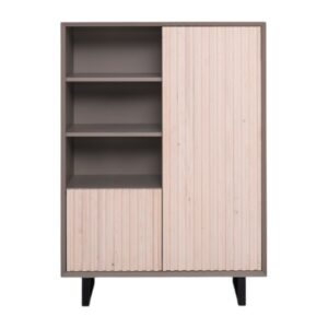 Moderne boekenkast Barcelona met latjes en stalen poten - 101 cm of maatwerk (PS750)