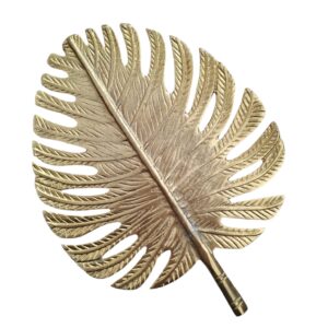 Wanddecoratie blad goud - 31 cm