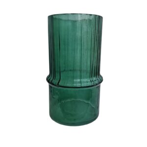 Vaas van glas - groen - diameter 9,5 cm