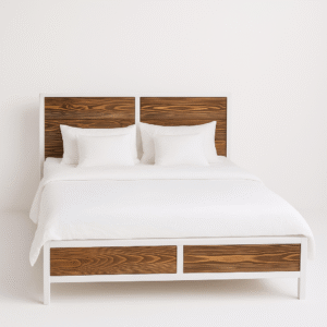 Moderne tweepersoonsbed Miami met rustieke vlakken - 160 cm of maatwerk (PS747-160)